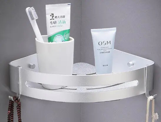 No-Drill Bathroom Storage Rack