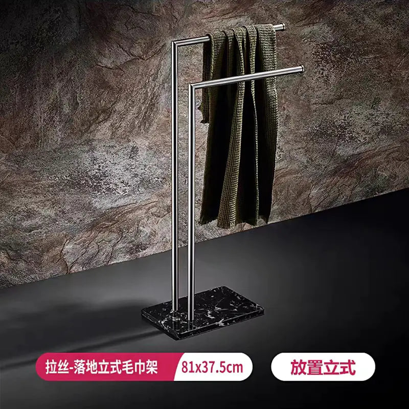 Marble Freestanding Towel Rack for Bathroom Storage