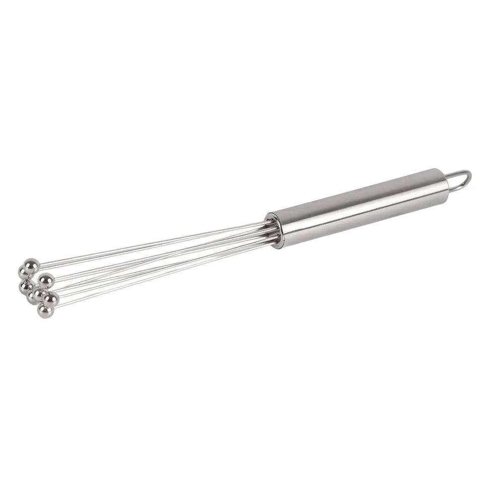 Egg Beater Stainless Steel Balls Whisk Egg Beater Kitchen Stirring Tool and Hygienic Mixing Cooking Tools Glass Bead Design Baking Utensils