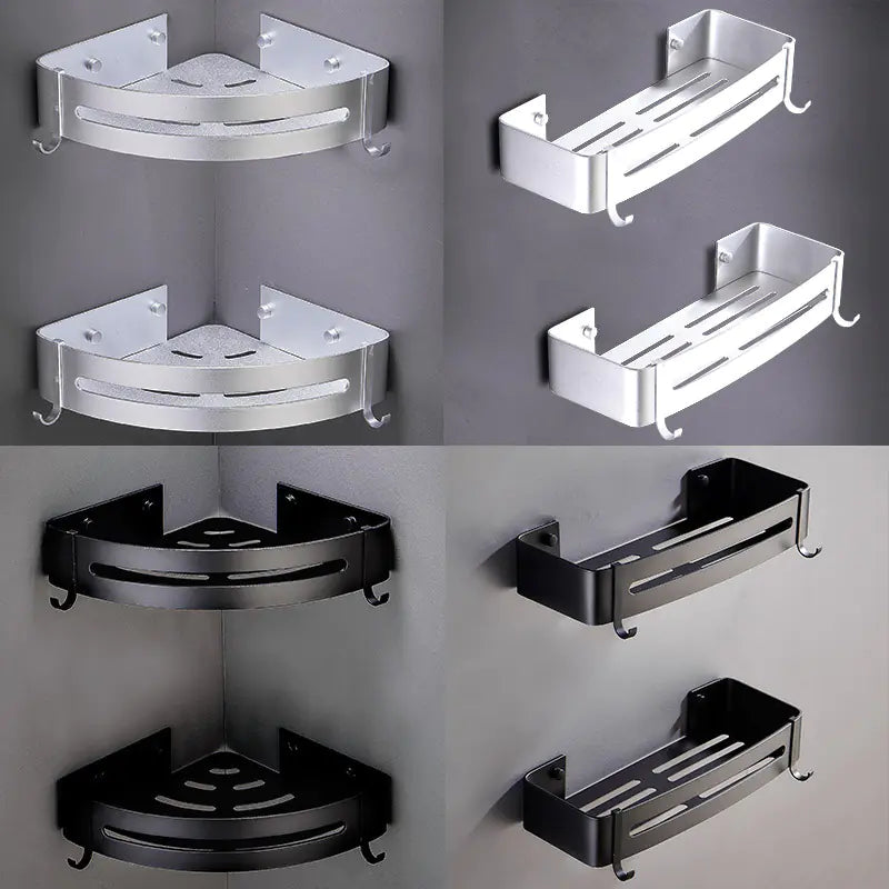 No-Drill Bathroom Storage Rack