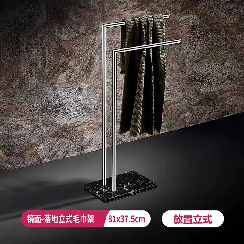 Marble Freestanding Towel Rack for Bathroom Storage