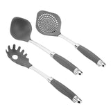 Anolon Gadgets Utensil Kitchen Pasta Cooking Tools Set 3 Piece Graphite Gray