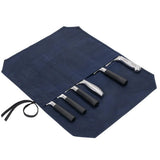 Knife Roll Chef’s Knife Roll Case Waxed Canvas Cutlery Knives Holders Protectors Home Kitchen Cooking Tools and Utensils Wrap Bag Wallet Multi-Purpose Brush Roll Bag Travel Tool Roll Pouch