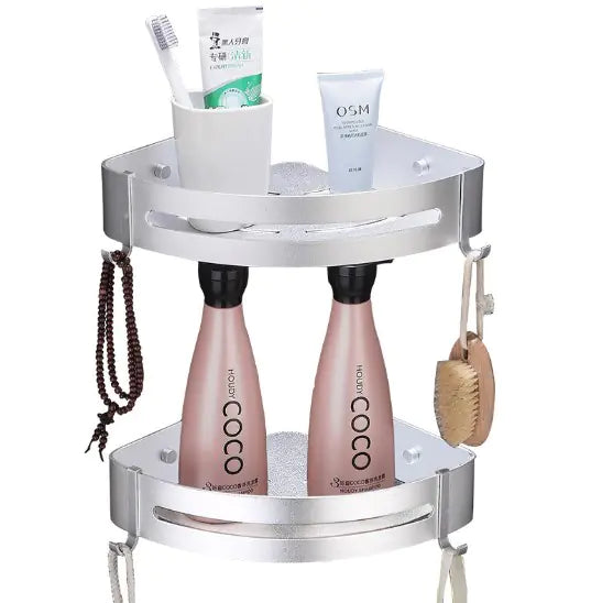 No-Drill Bathroom Storage Rack